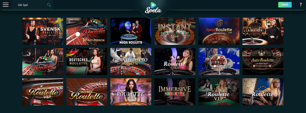 Spela.com live casino