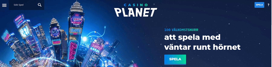 Casino planet hemsida banner